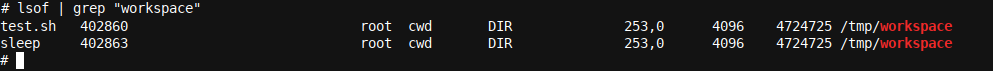 lsof with a grep for matching text is a great way to search the verbose lsof output