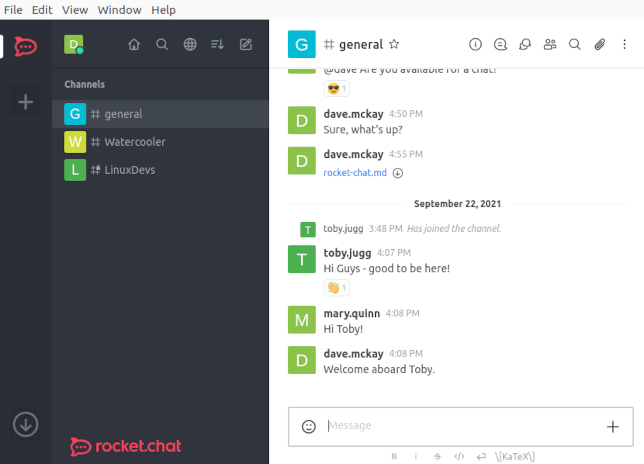 Rocket.Chat Linux desktop client