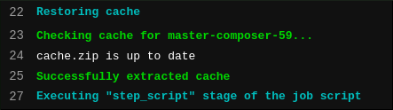 Screenshot of a GitLab CI job saving a cache to S3