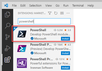 VSCode PowerShell extension