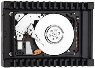 Picture of a hard drive platter.