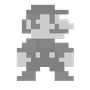 super greyscale 8-bit logo