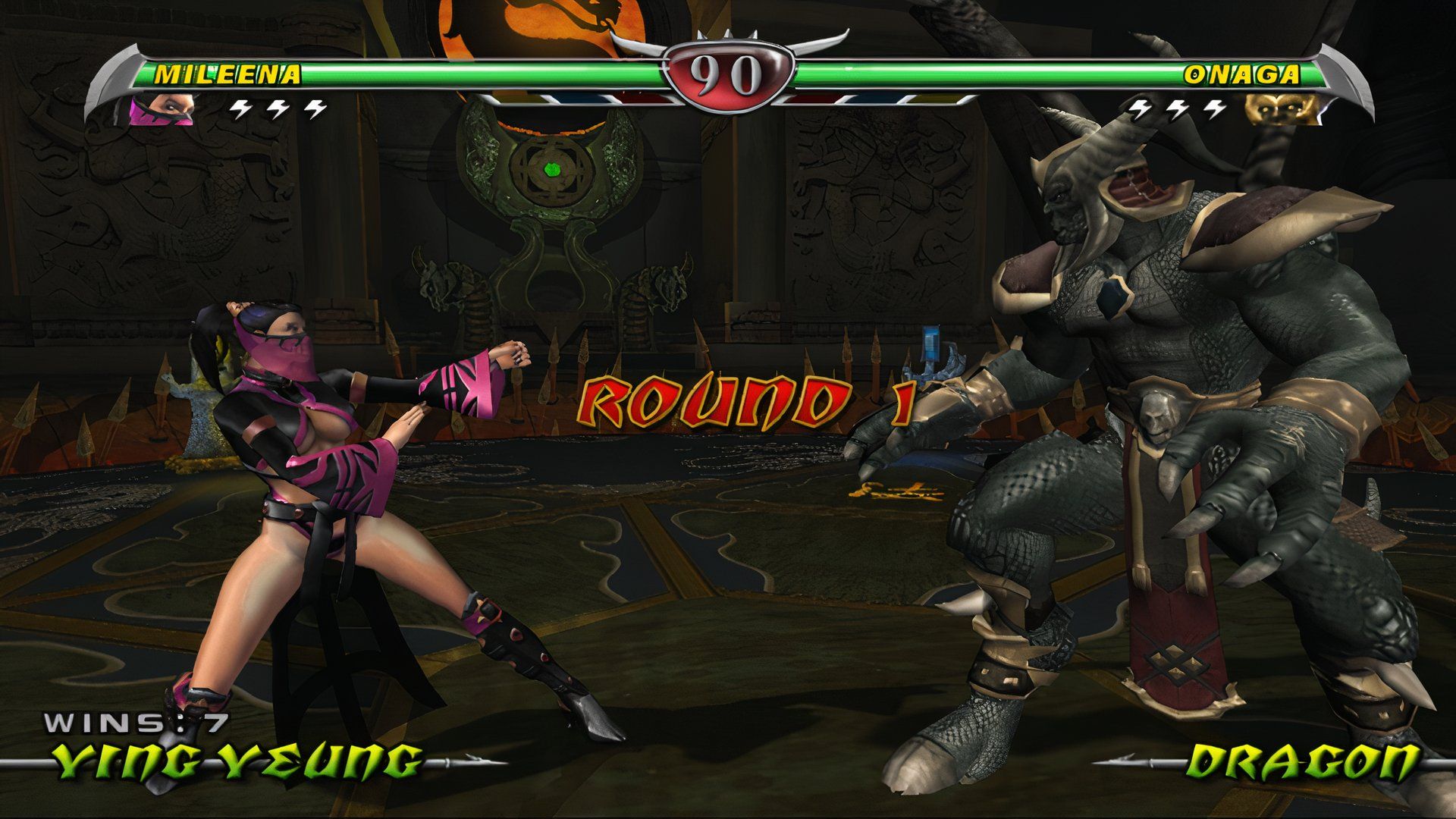 Mortal Kombat running in PCSX2.