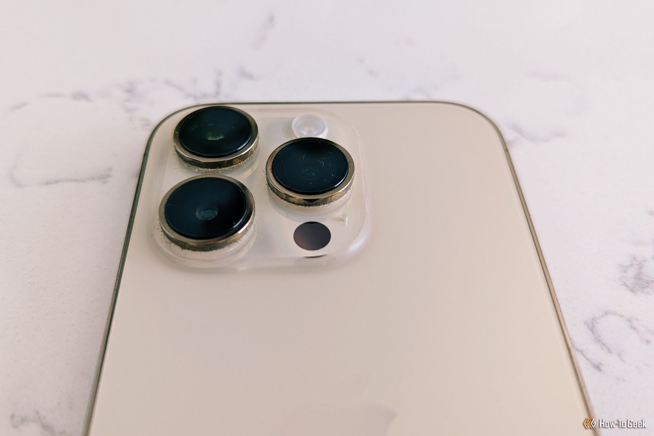 Back of the iPhone 14 Pro showing the cameras