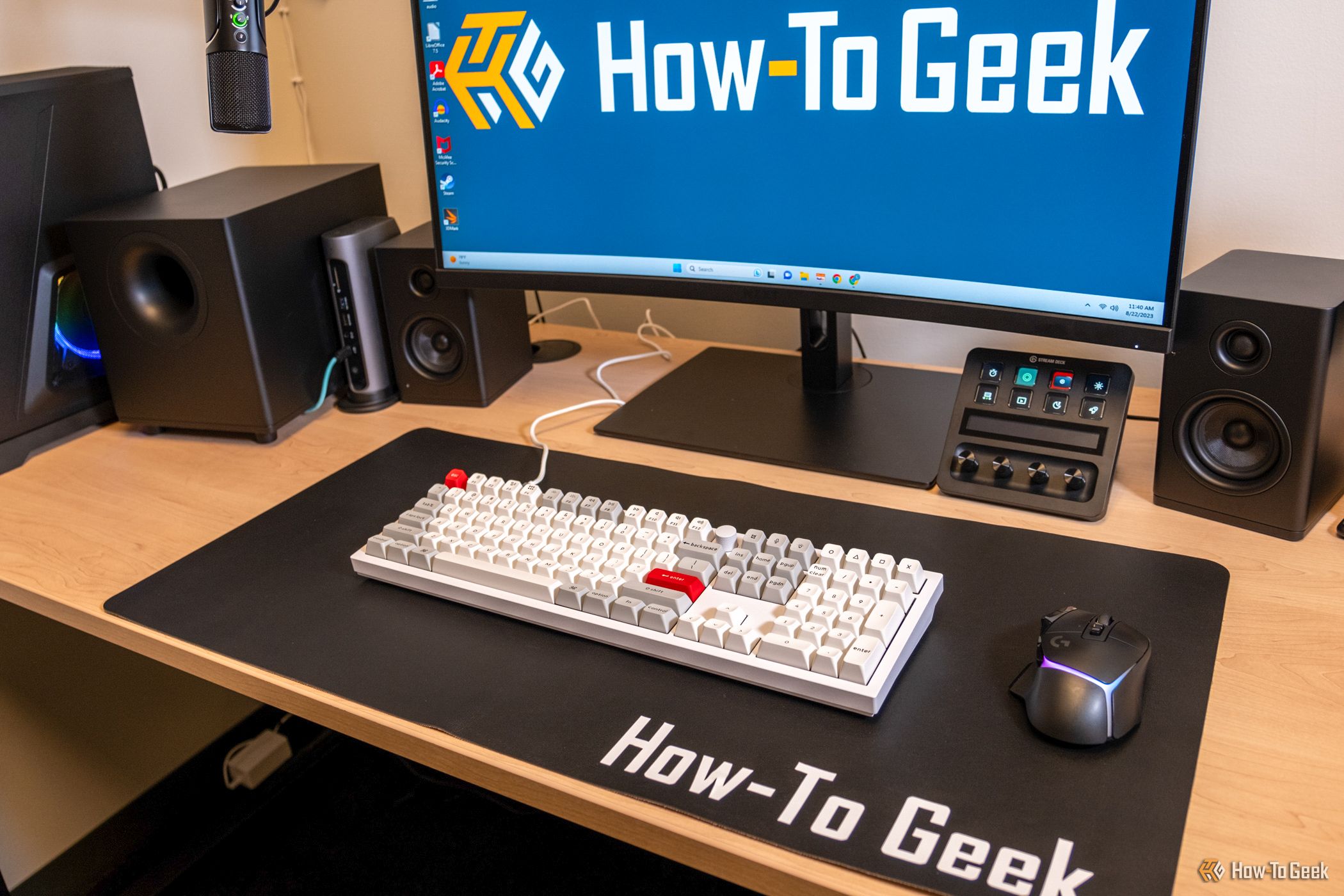 Full view of Keychron Q6 Pro on a desk