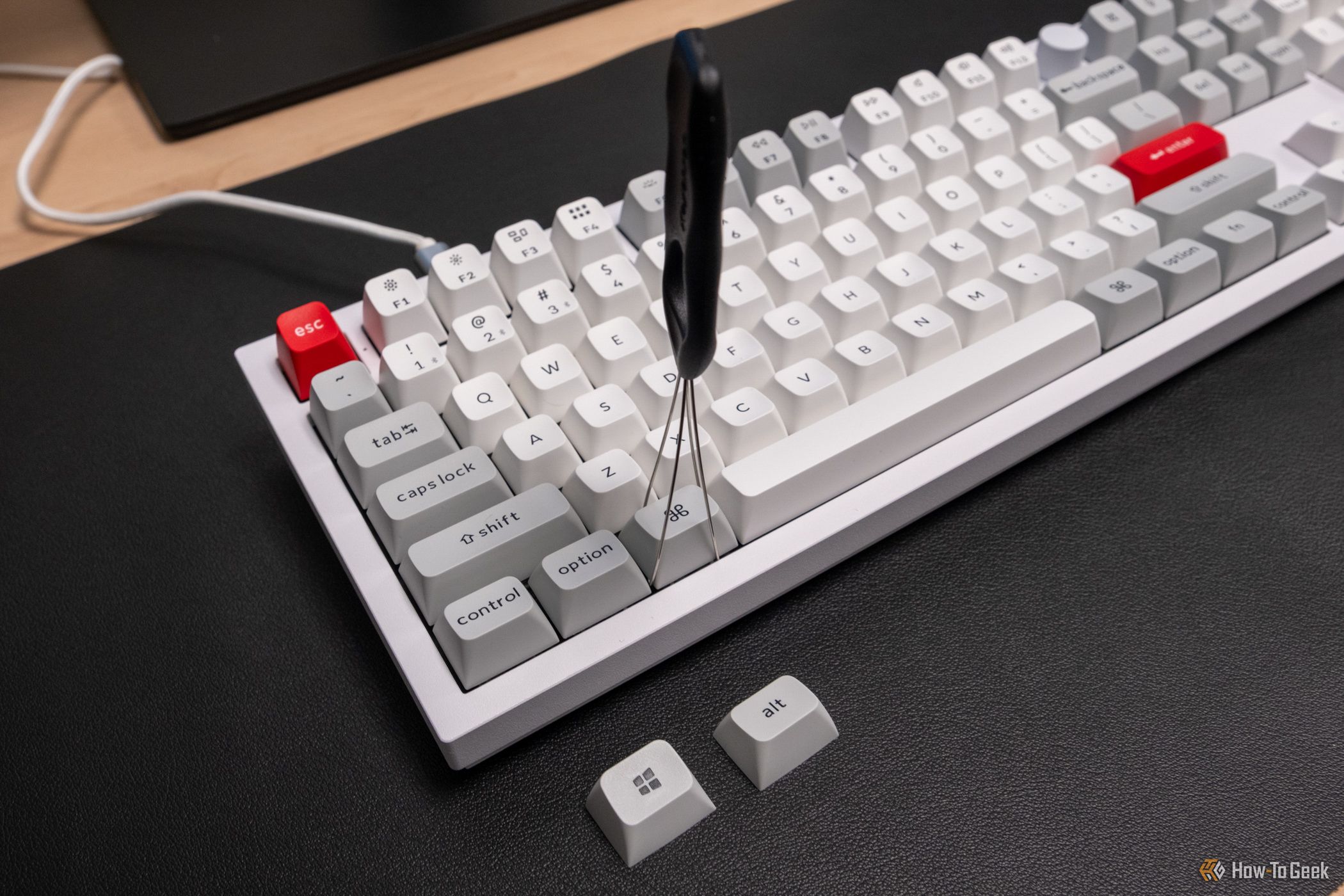 Keychron Q6 Pro with Key Removal Tool around a keycap