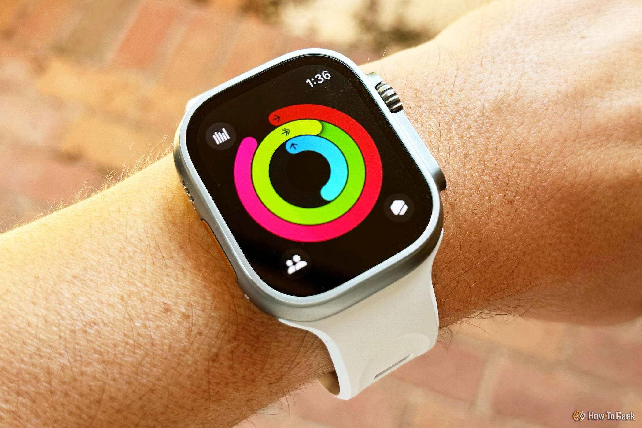 Apple Watch Ultra 2 showing activity rings