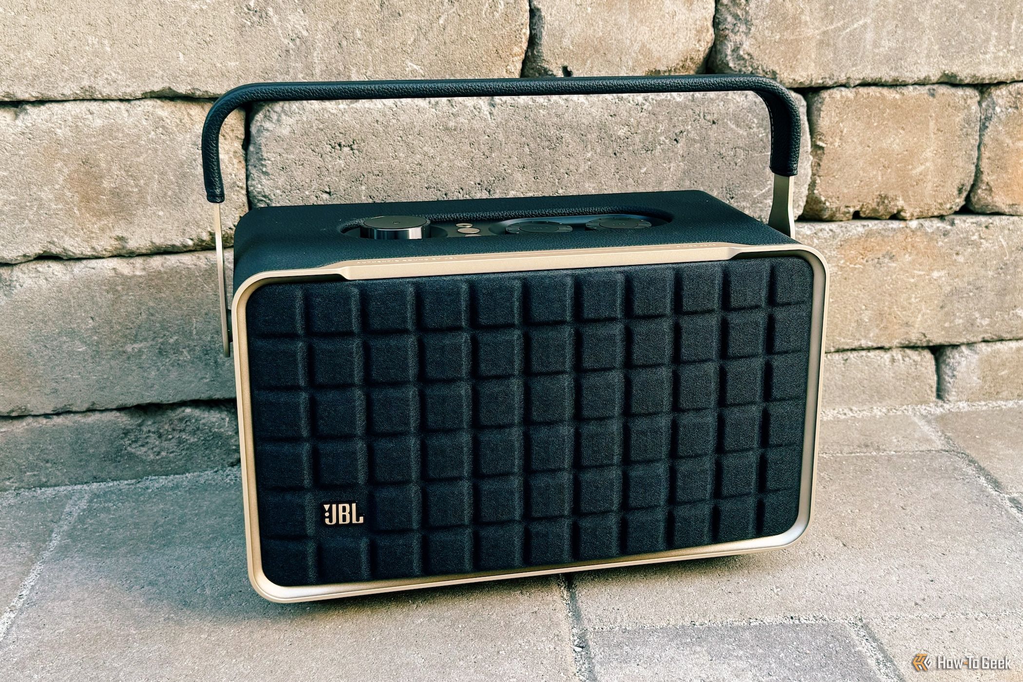 JBL Authentics 300 outside with handle up