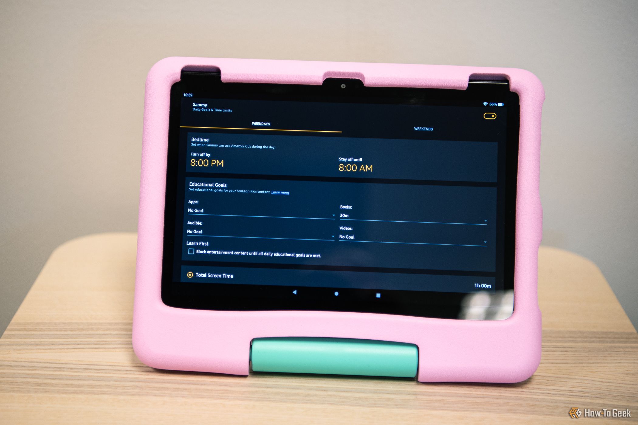 Time control on the amazon fire hd 10 tablet