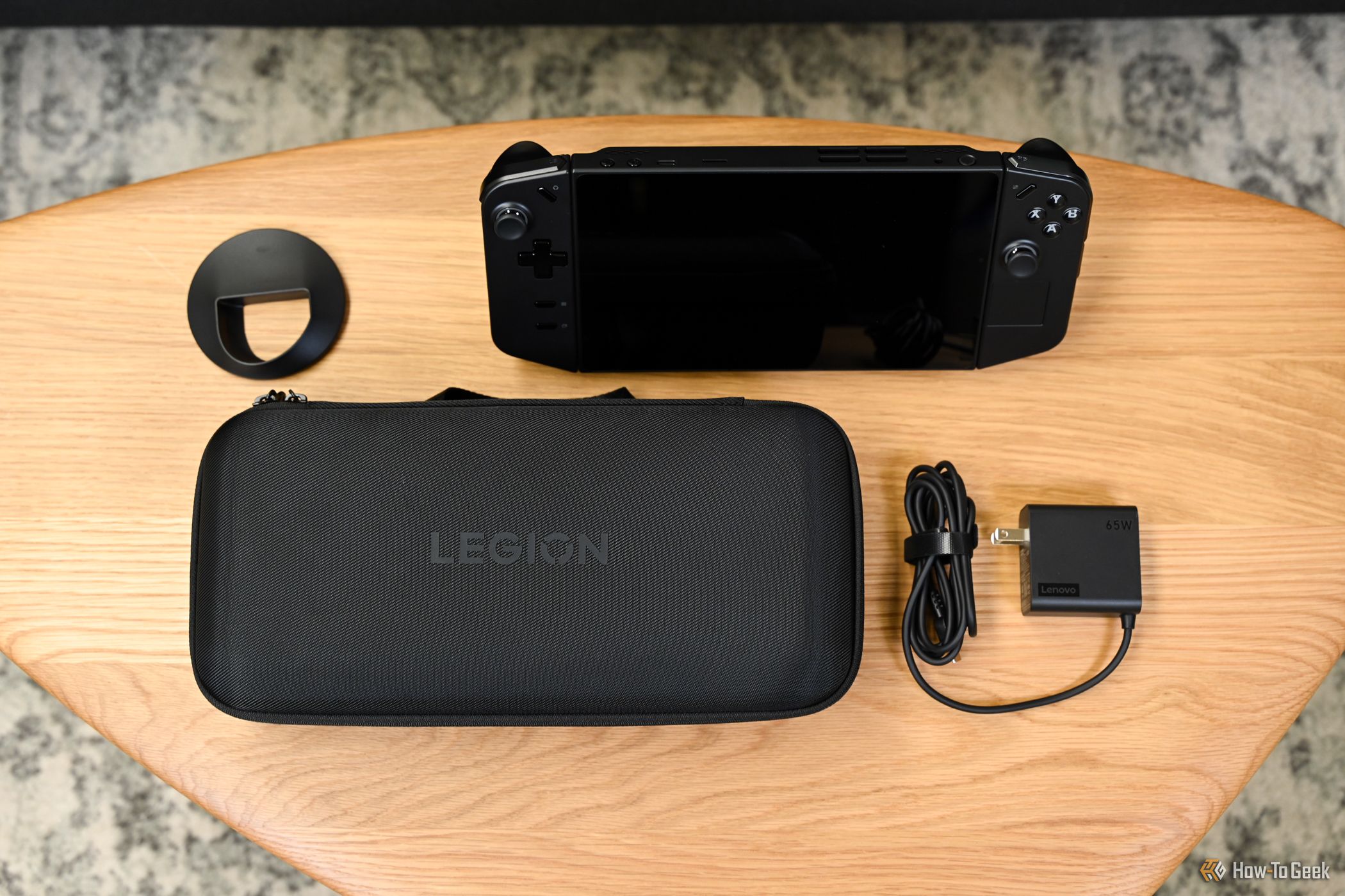 The Lenovo Legion Go with its accessories