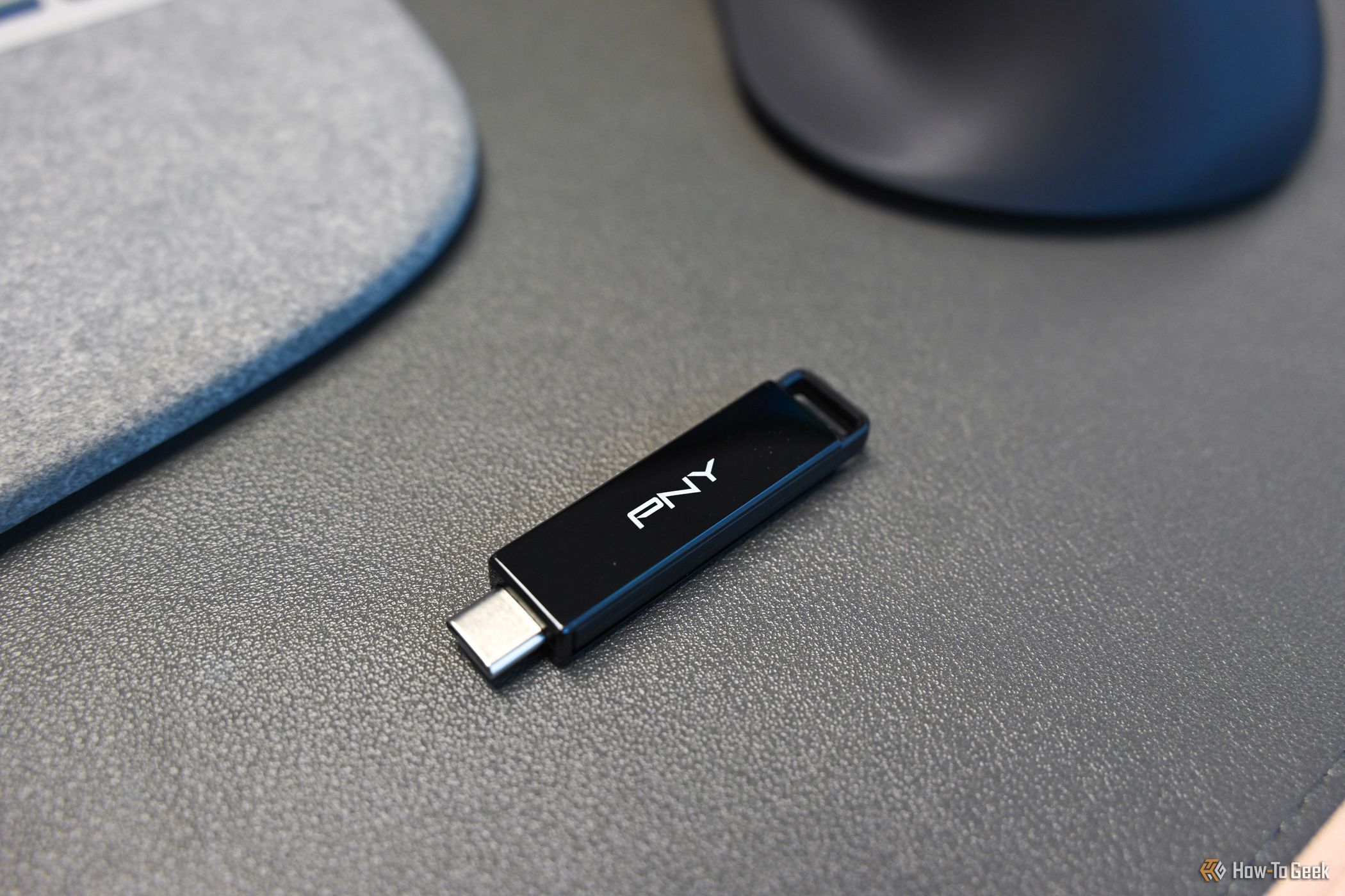 The PNY Elite-X Type C Flash Drive in the open position