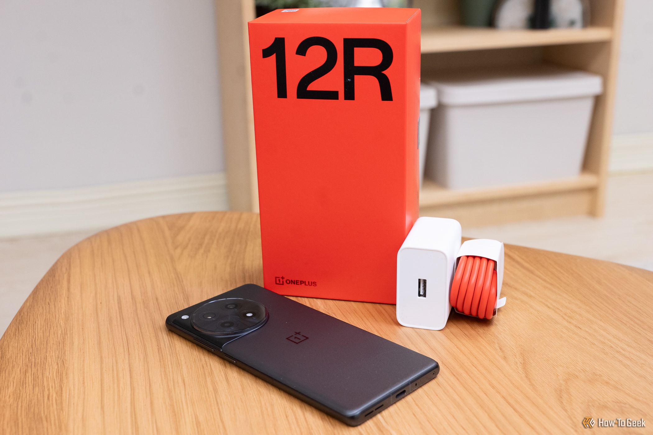 Box with included accessories for the OnePlus12R