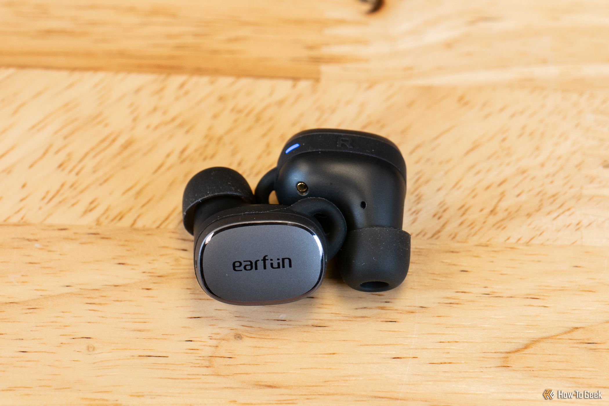 Close up of the Free Pro 3 earbuds