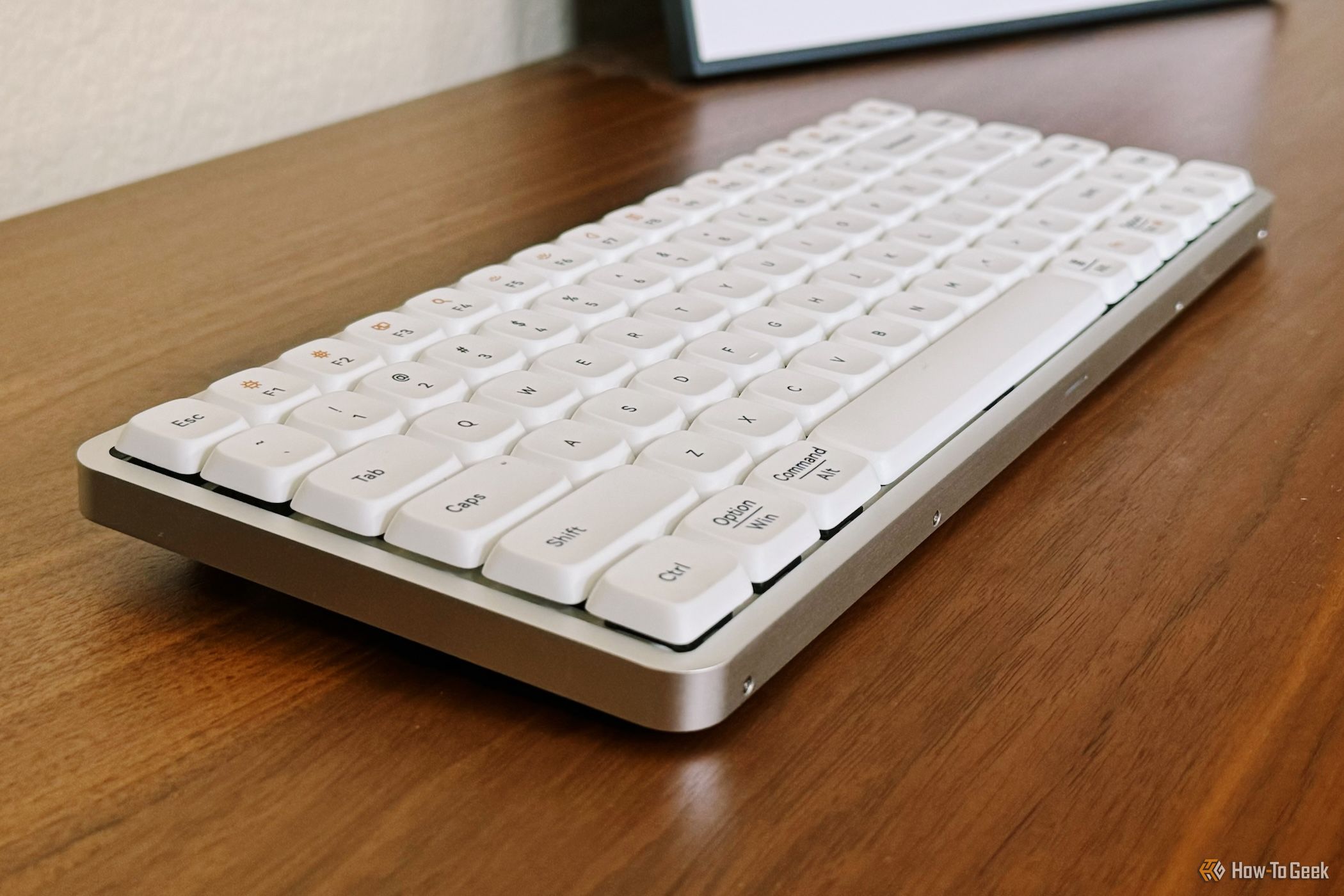 Lofree Flow keyboard sitting on a table