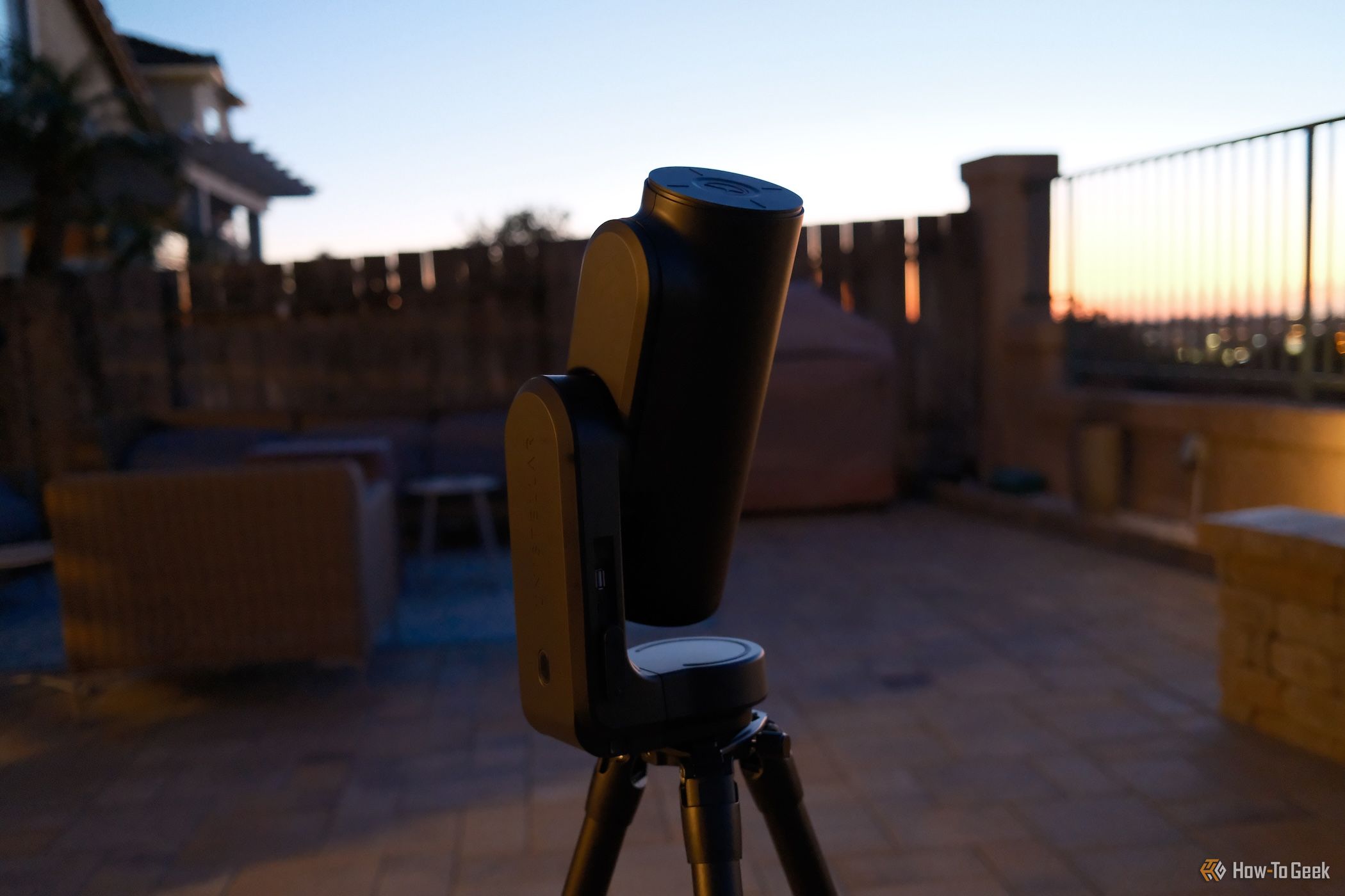 Unistellar Odyssey Pro pointed at the sky at night