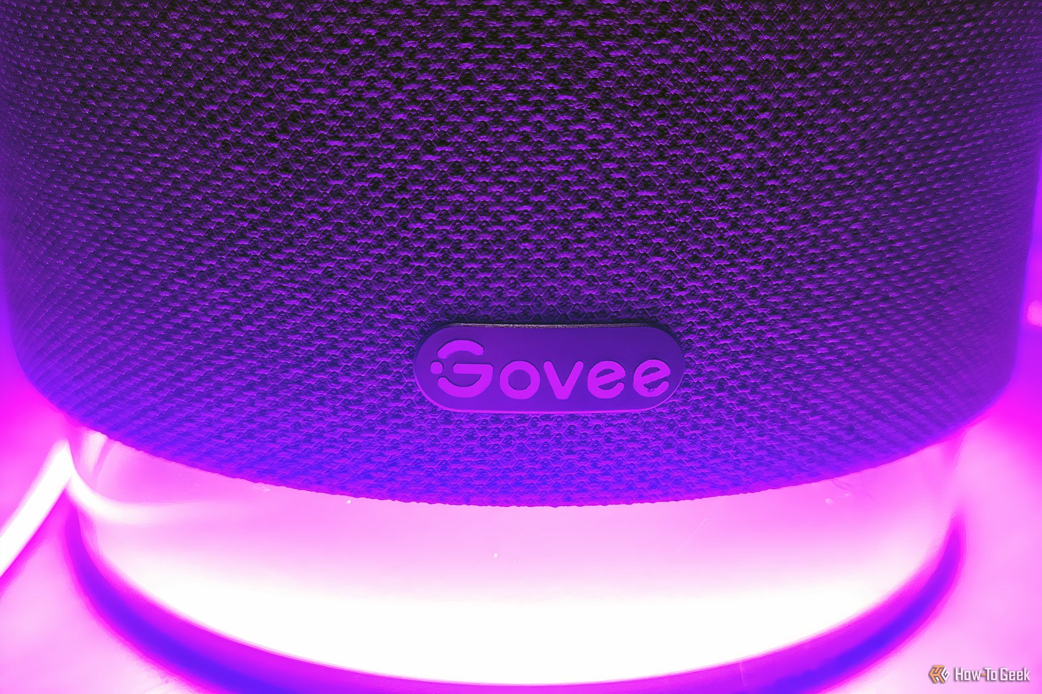 The Govee Floor Lamp Pro's Bluetooth speaker built into the base.