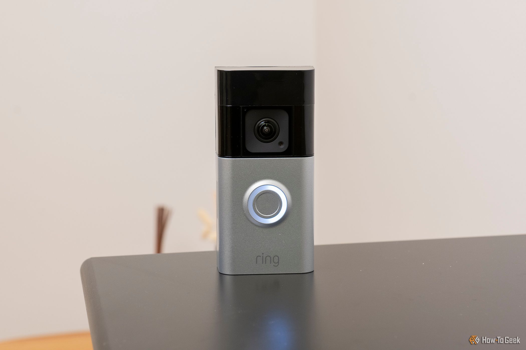 The Ring Battery Doorbell Pro turned on