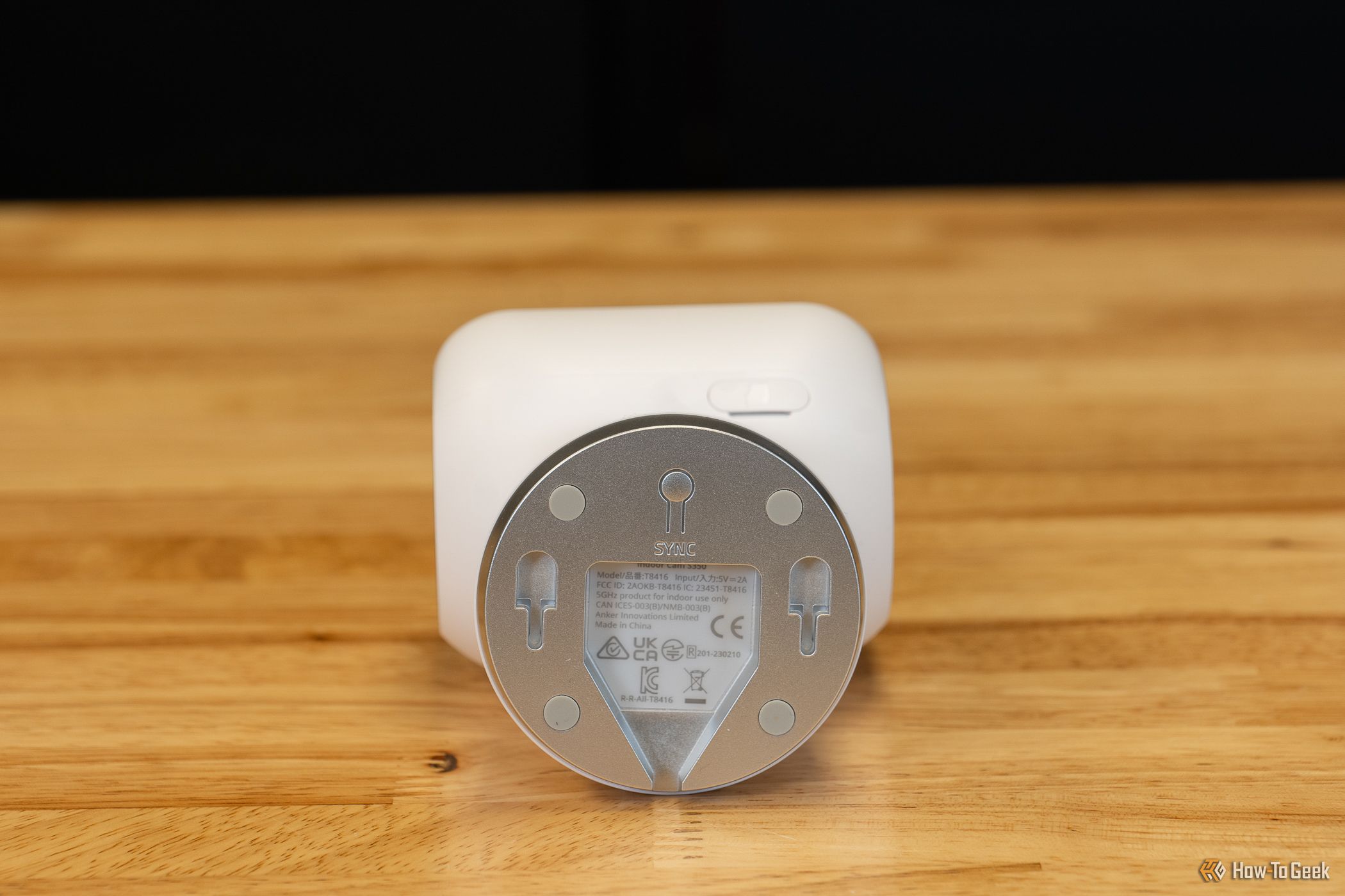 Bottom of the Eufy Security Indoor Cam S350