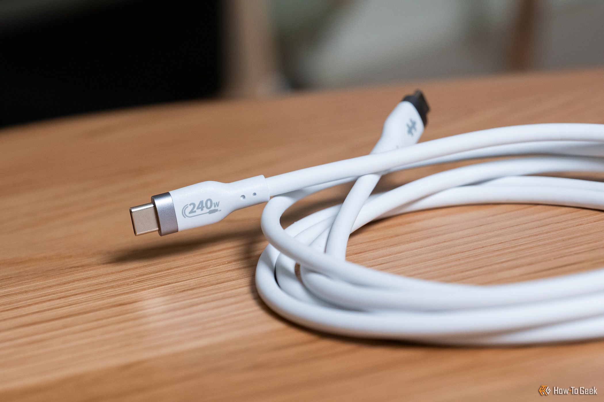 Close up of the Hyper HyperJuice 240W Silicone USB-C to USB-C Cable
