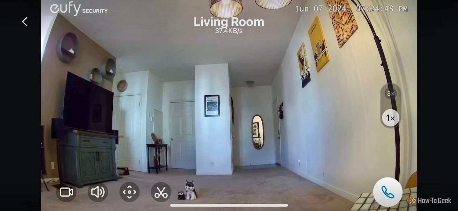 1080p resolution on the Eufy Security Indoor Cam S350