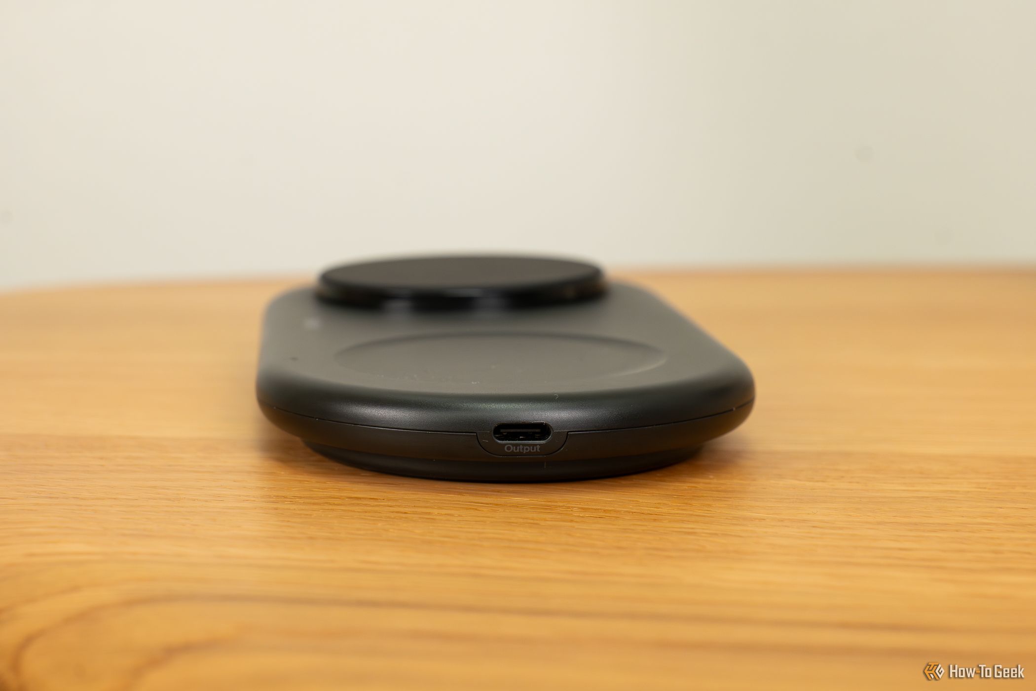 USB-C Port on the Side of Belkin BoostCharge Pro 2-in-1 Wireless Charging Pad