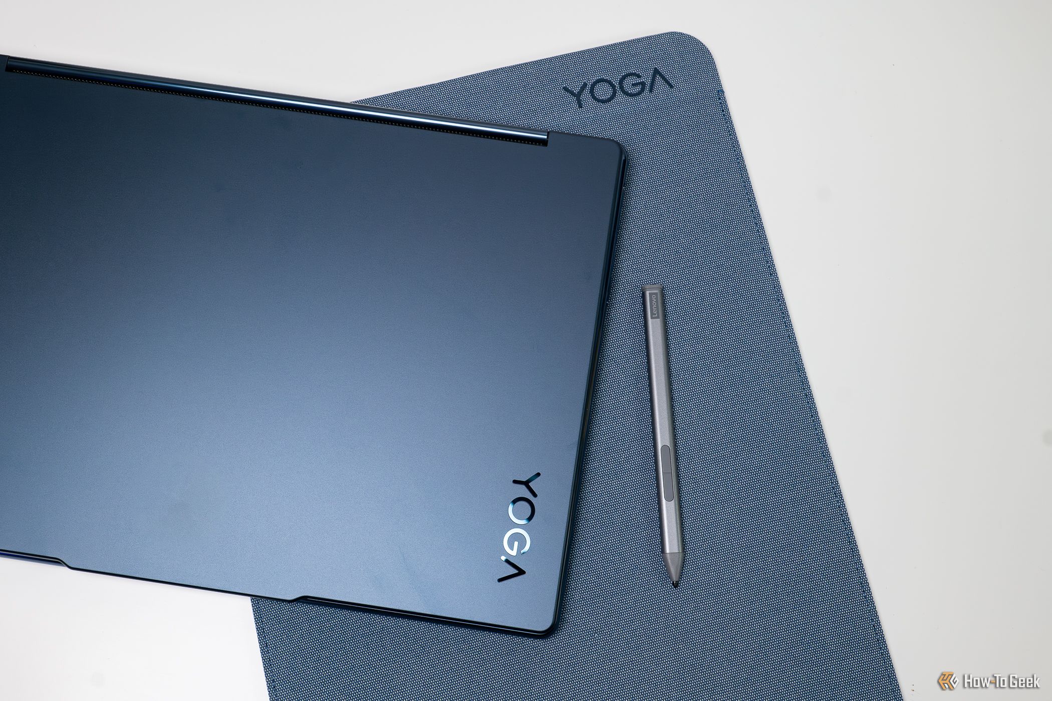 The Lenovo Yoga 9i 2-in-1 Gen 9 with case and stylus