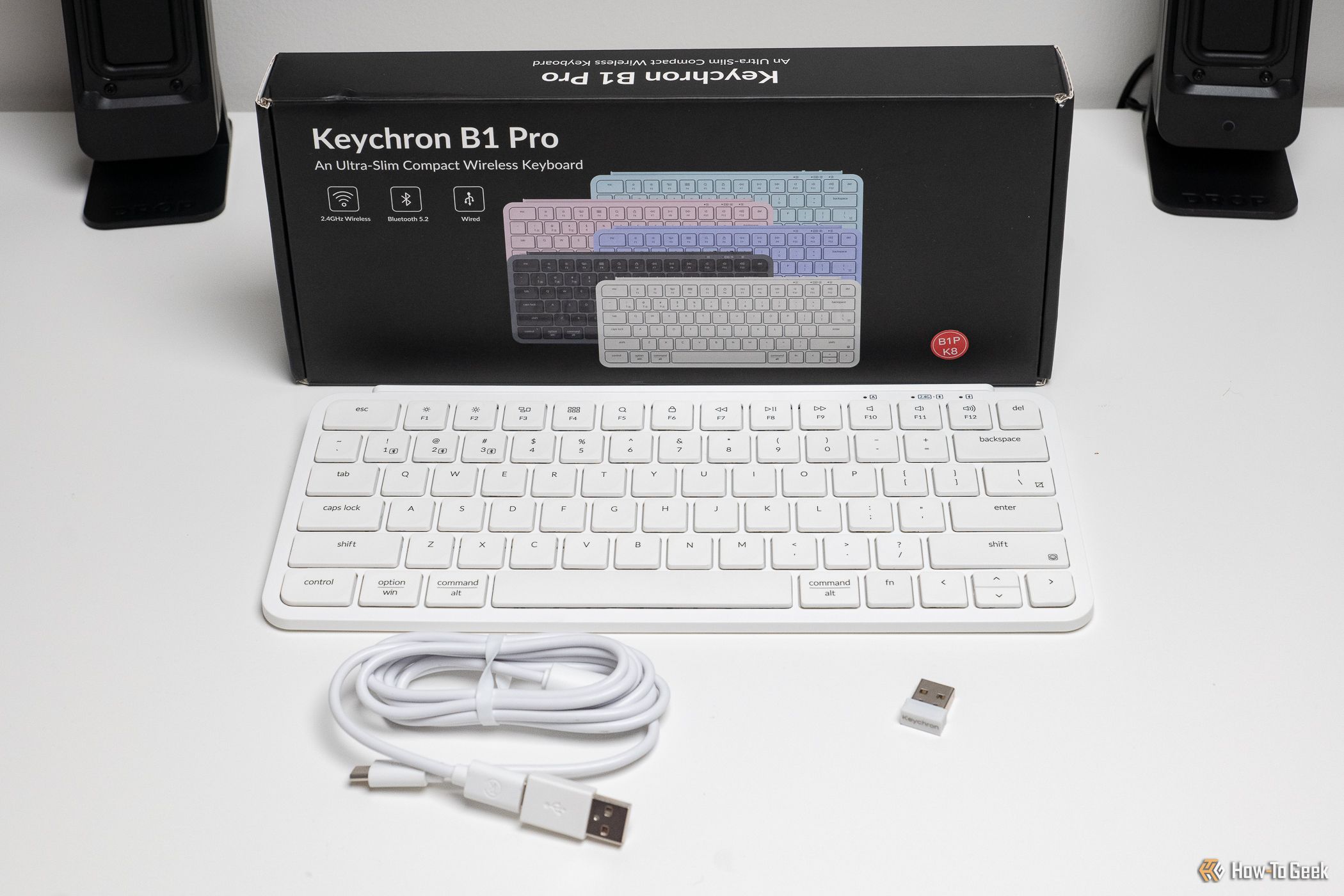 The Keychron B1 Pro with accessories and box