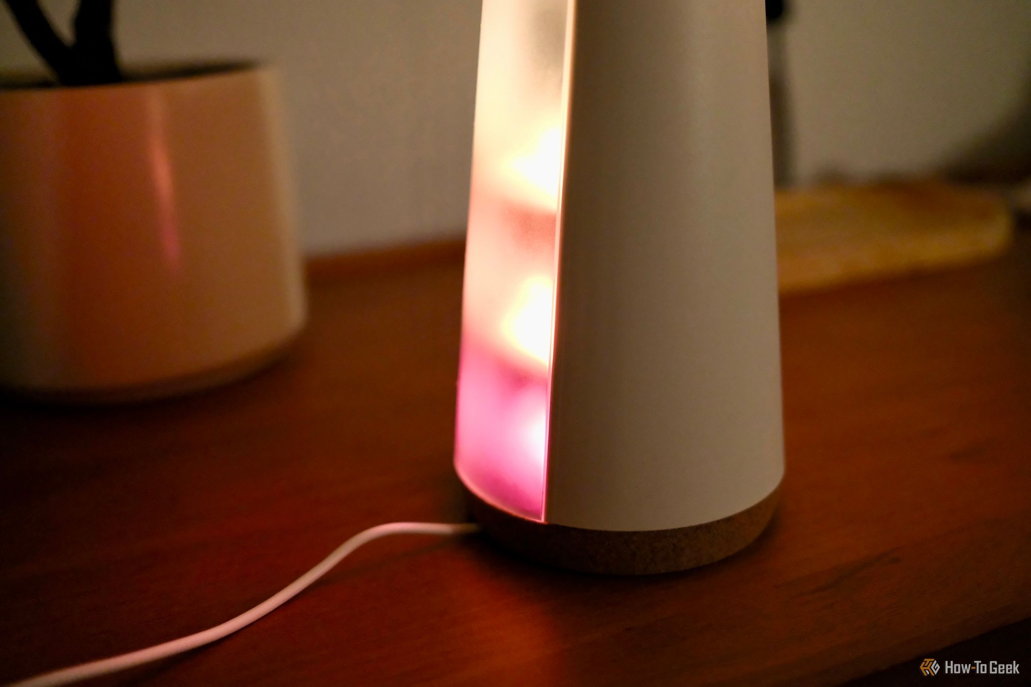 close up of the backlighting element on Philips Hue Twilight