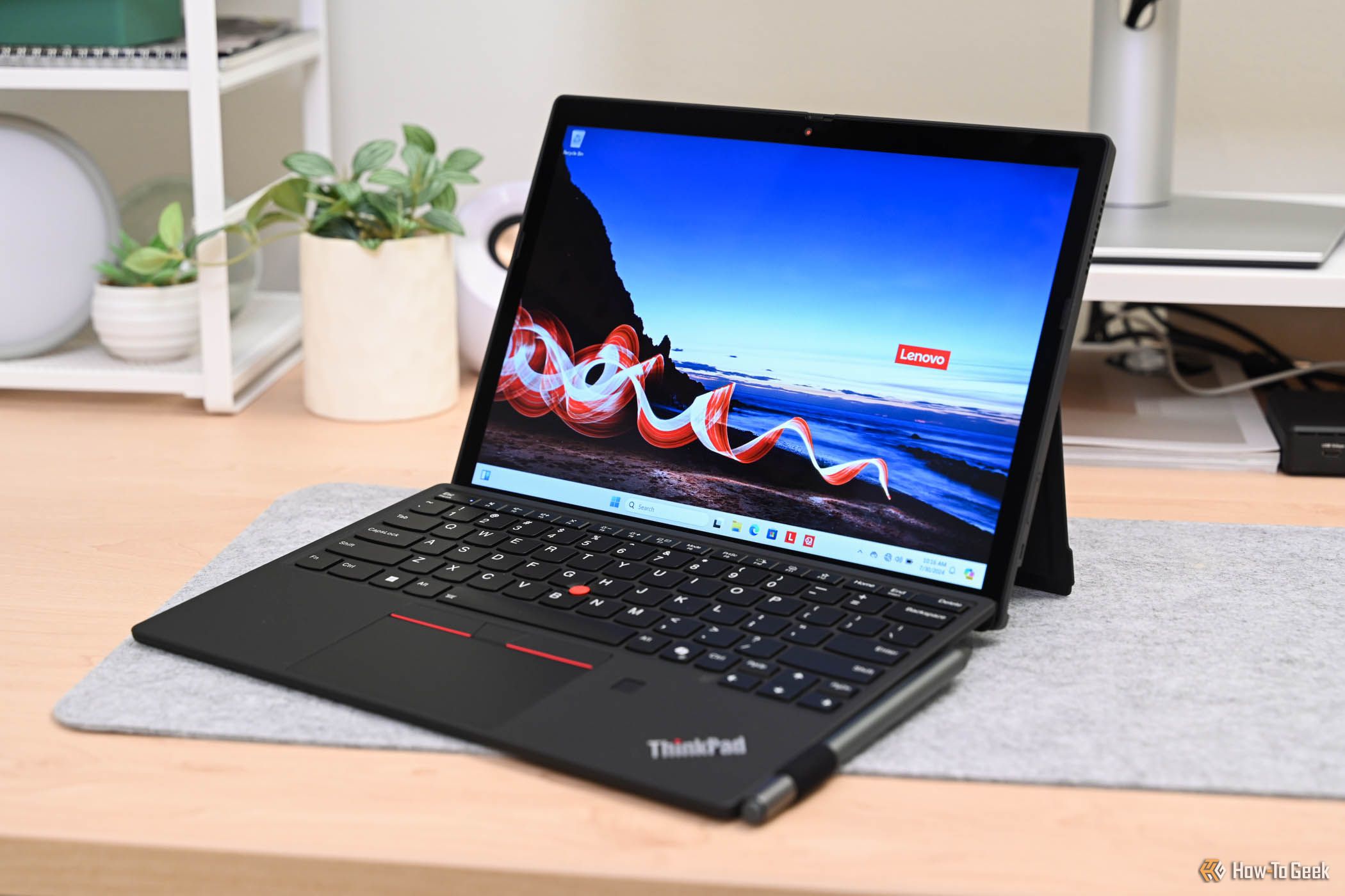 The Lenovo ThinkPad X12 Gen 2 Detachable on the home screen.