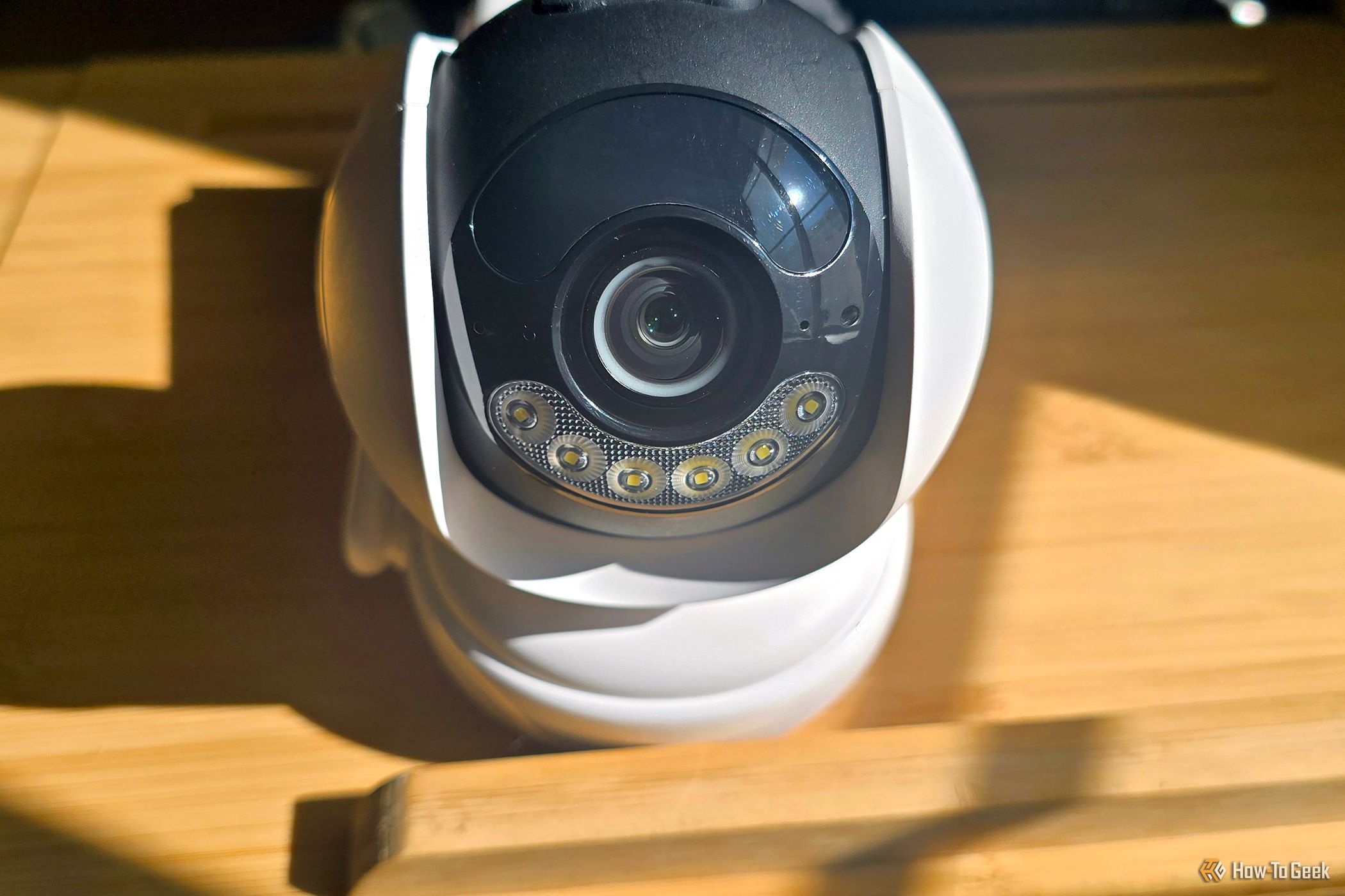 The lens on the Reolink Atlas PT Ultra security camera