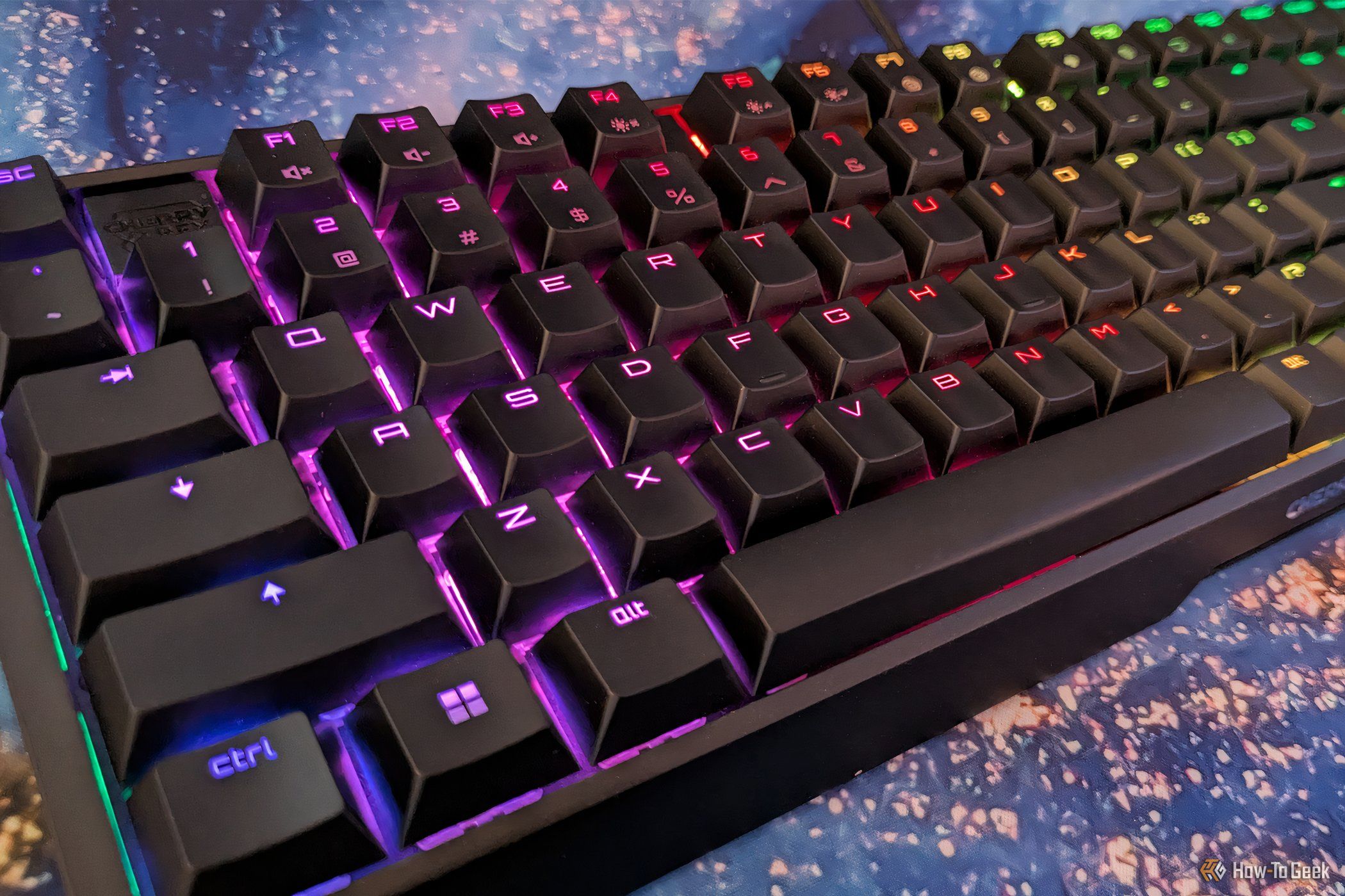 Angled View of the Cherry XTRFY MX 3.1 Mechanical Keyboard