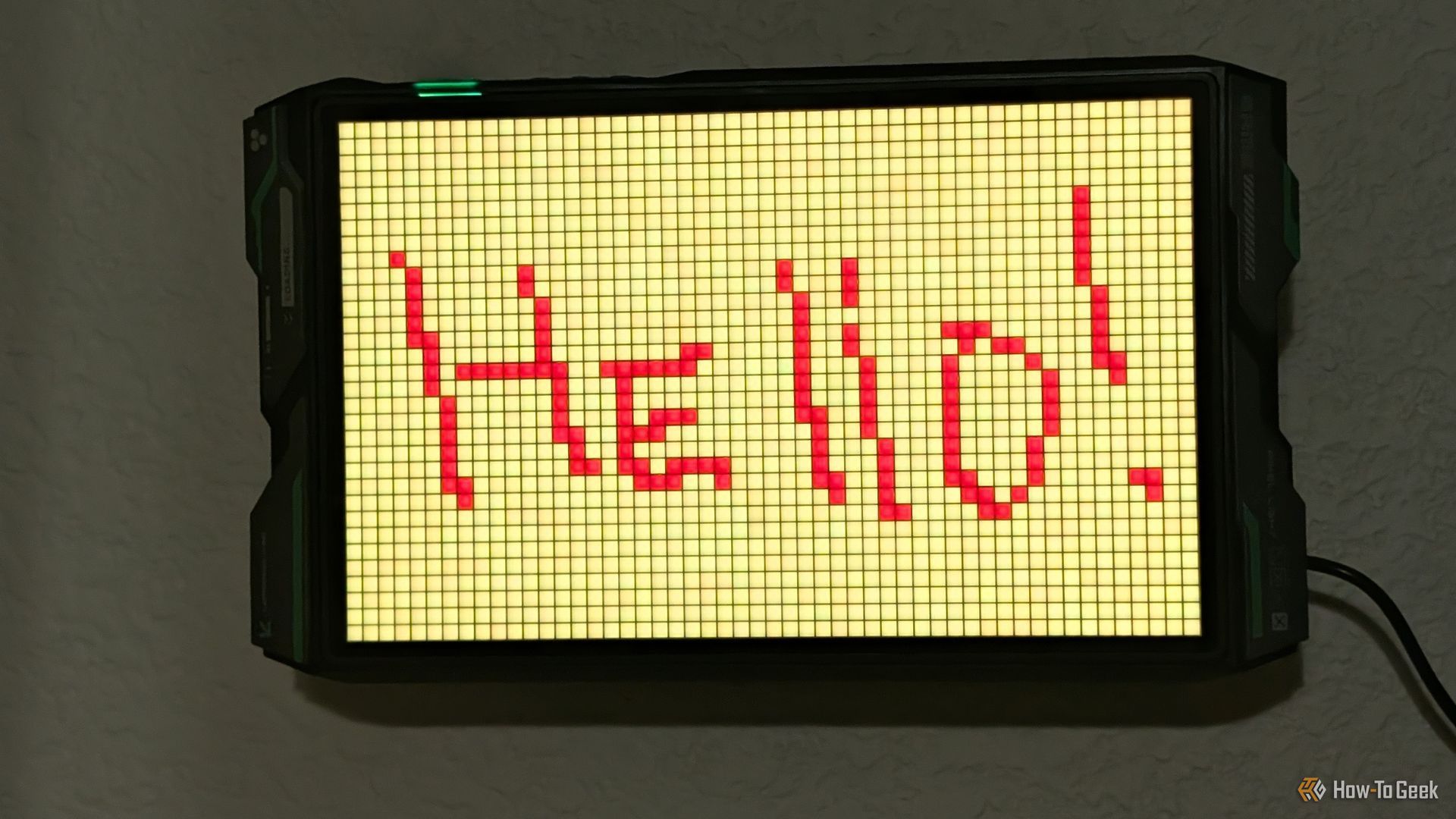 Govee Gaming Pixel Light with Hello text.