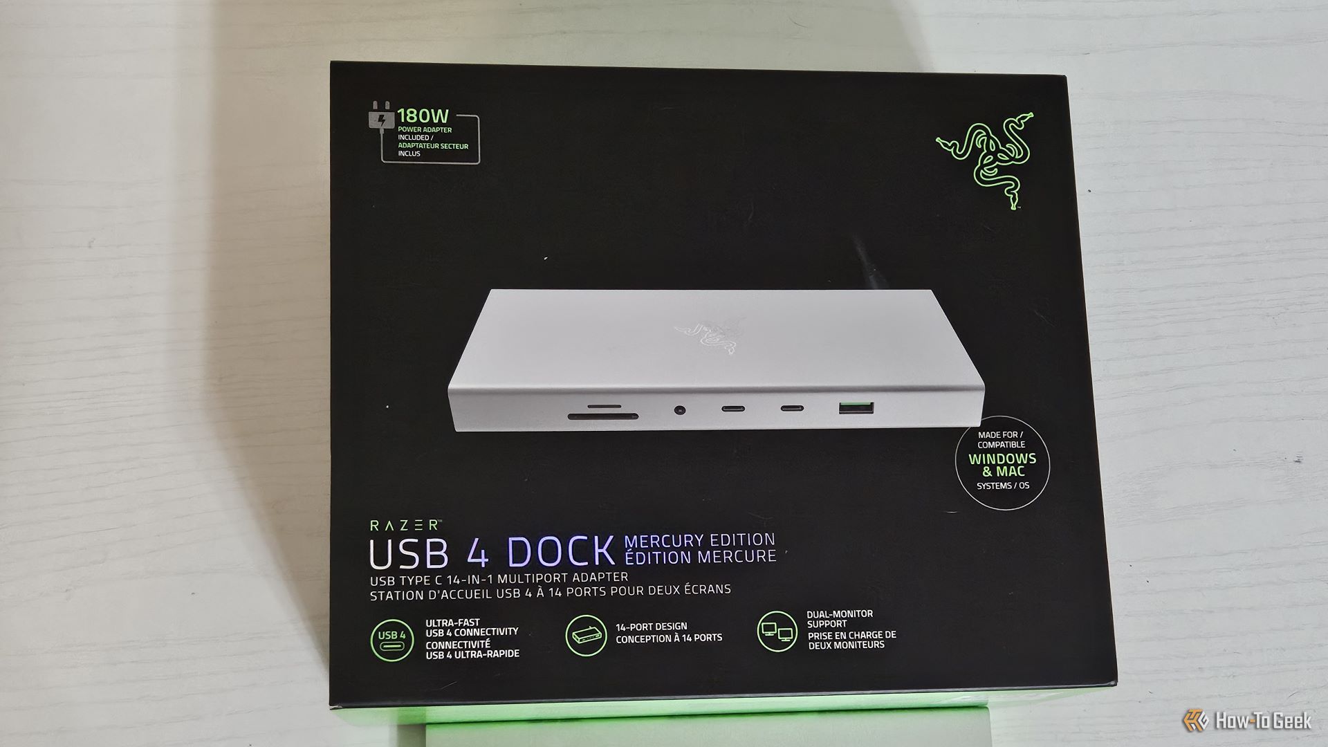 The box for the Razer USB 4.