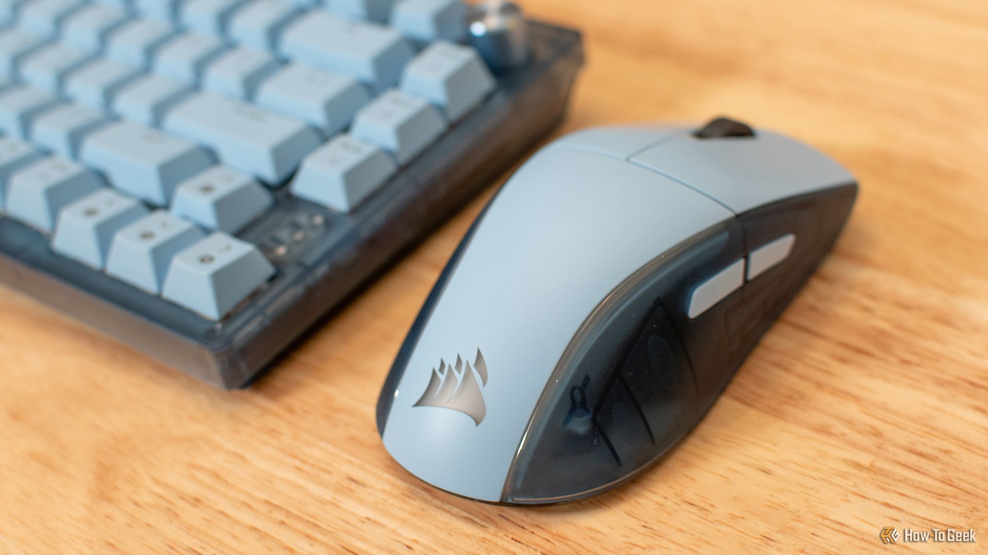 The Corsair M75 Wireless Mouse with a M65 keyboard.