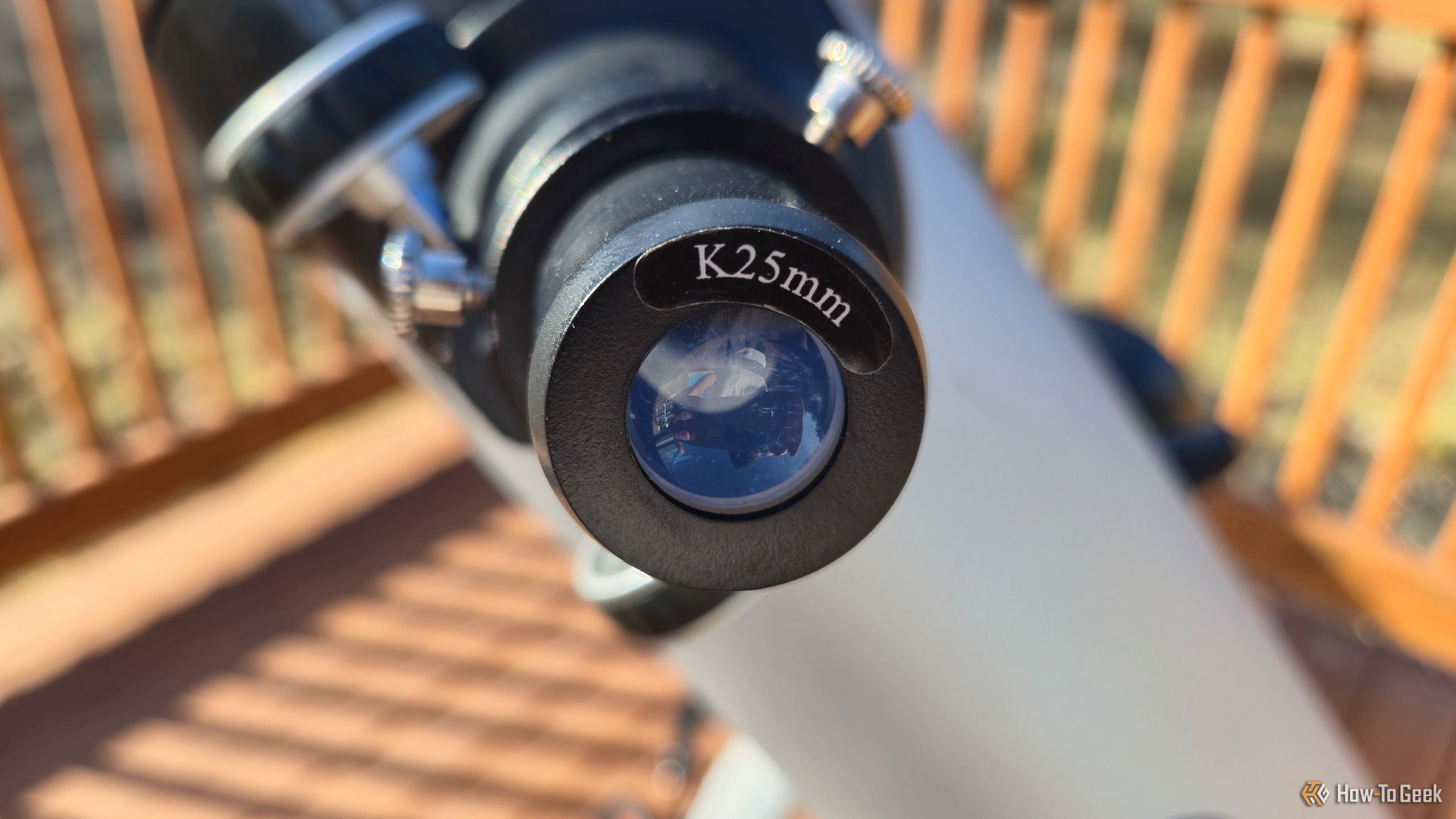 A 25mm lens on a Celestron 114LCM telescope.