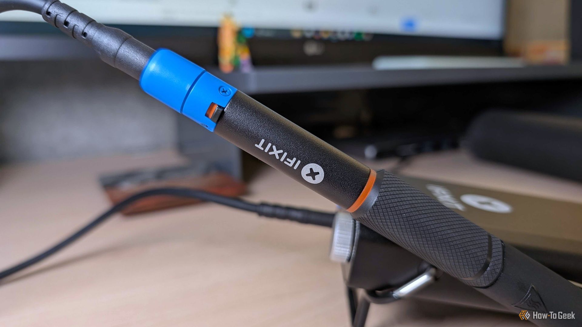 Red Power Switch and Light on the iFixit Soldering Iron.