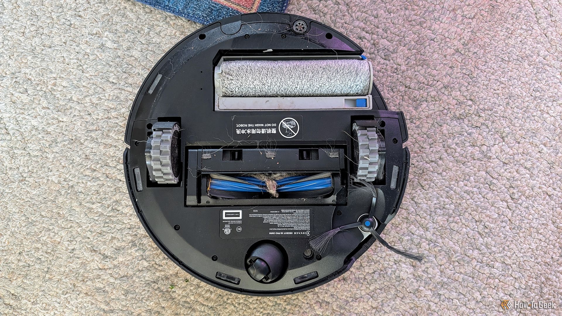 Ecovacs Deebot X8 Pro Omni underside.