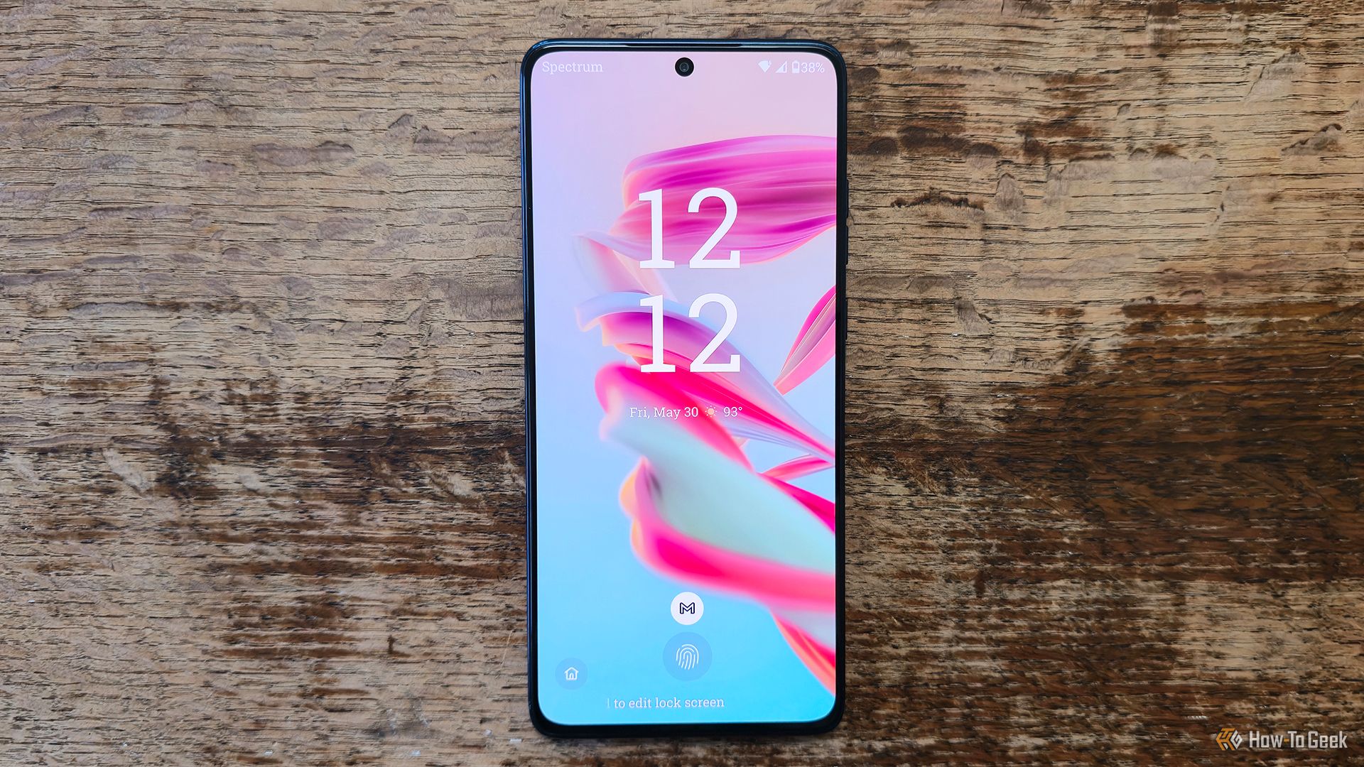 The Motorola Moto G Stylus (2025) phone on the lock screen.