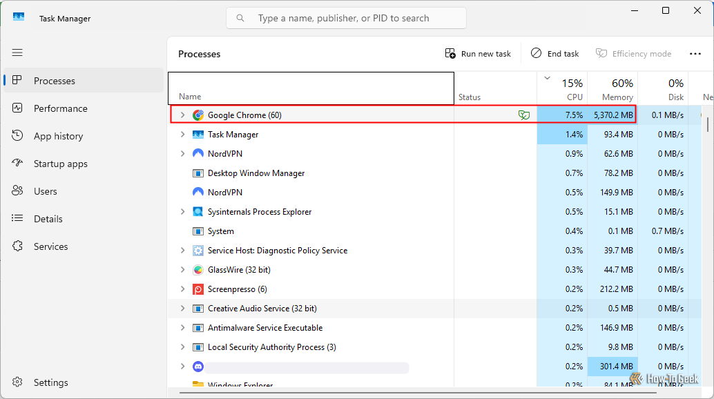 Google Chrome open on a Windows 11 PC. 