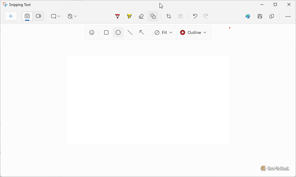 Snipping tool editing tools. 