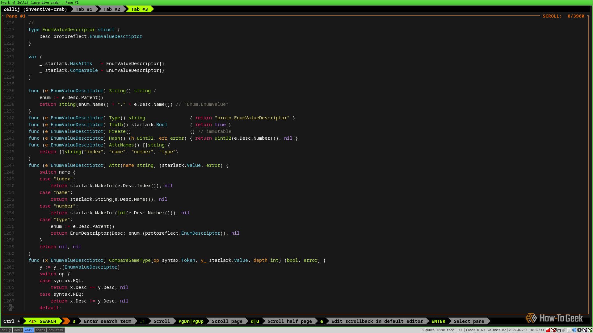 Une fenêtre de terminal affiche le code avec la mise en surbrillance de la syntaxe. Ceci est la sortie de la commande BAT.