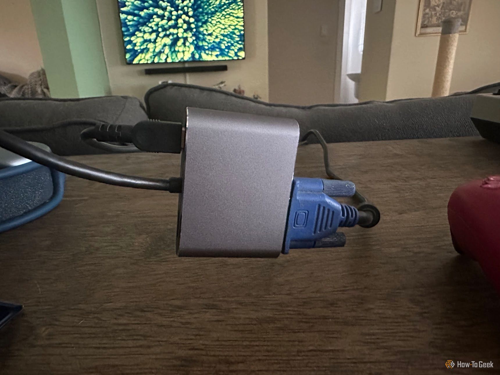 A USB to CGA adapter.