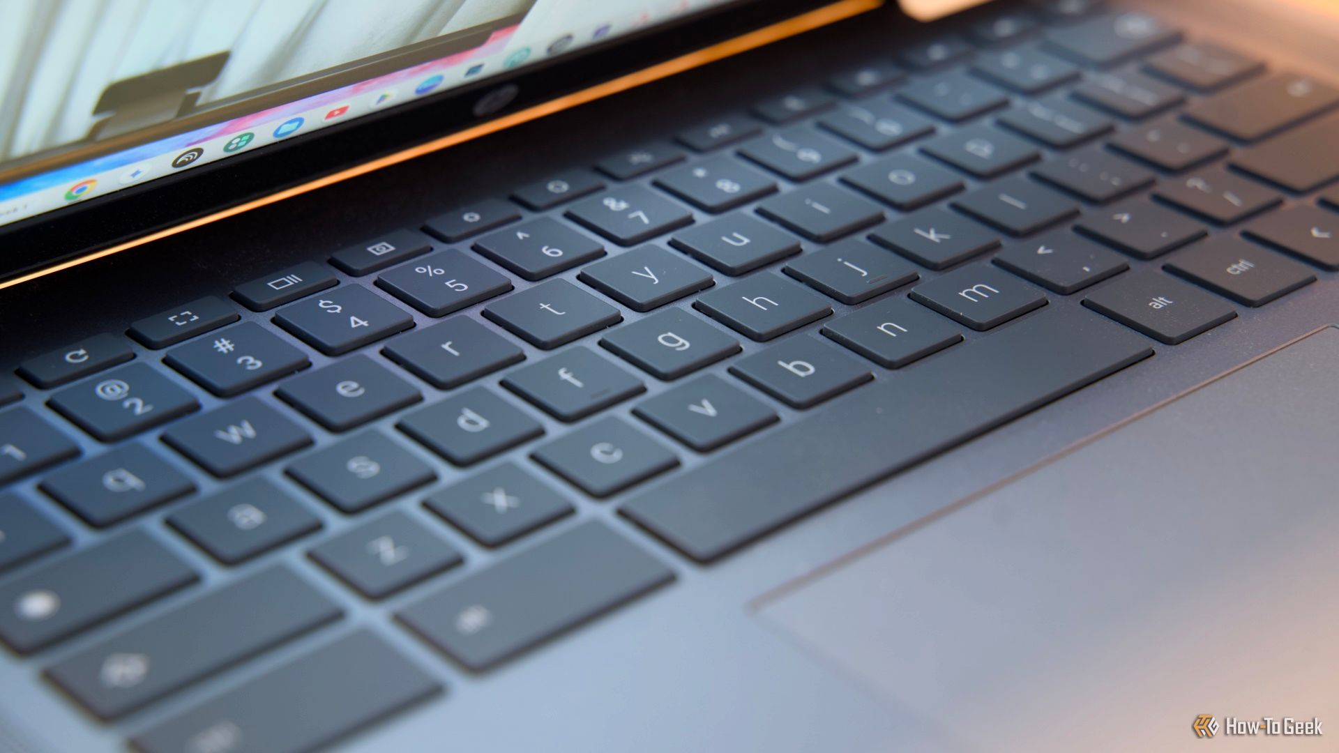 A Chromebook's keyboard.
