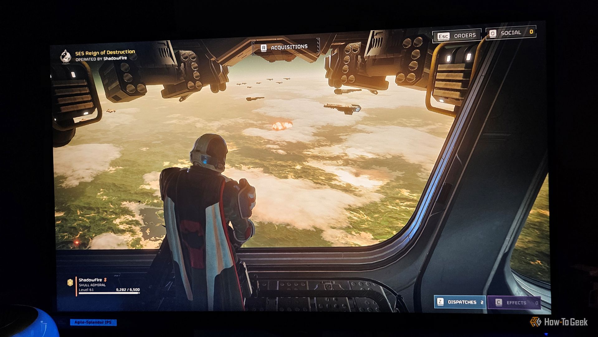A screenshot of Helldivers 2 on taken on the Acer Predator XB273K V5.