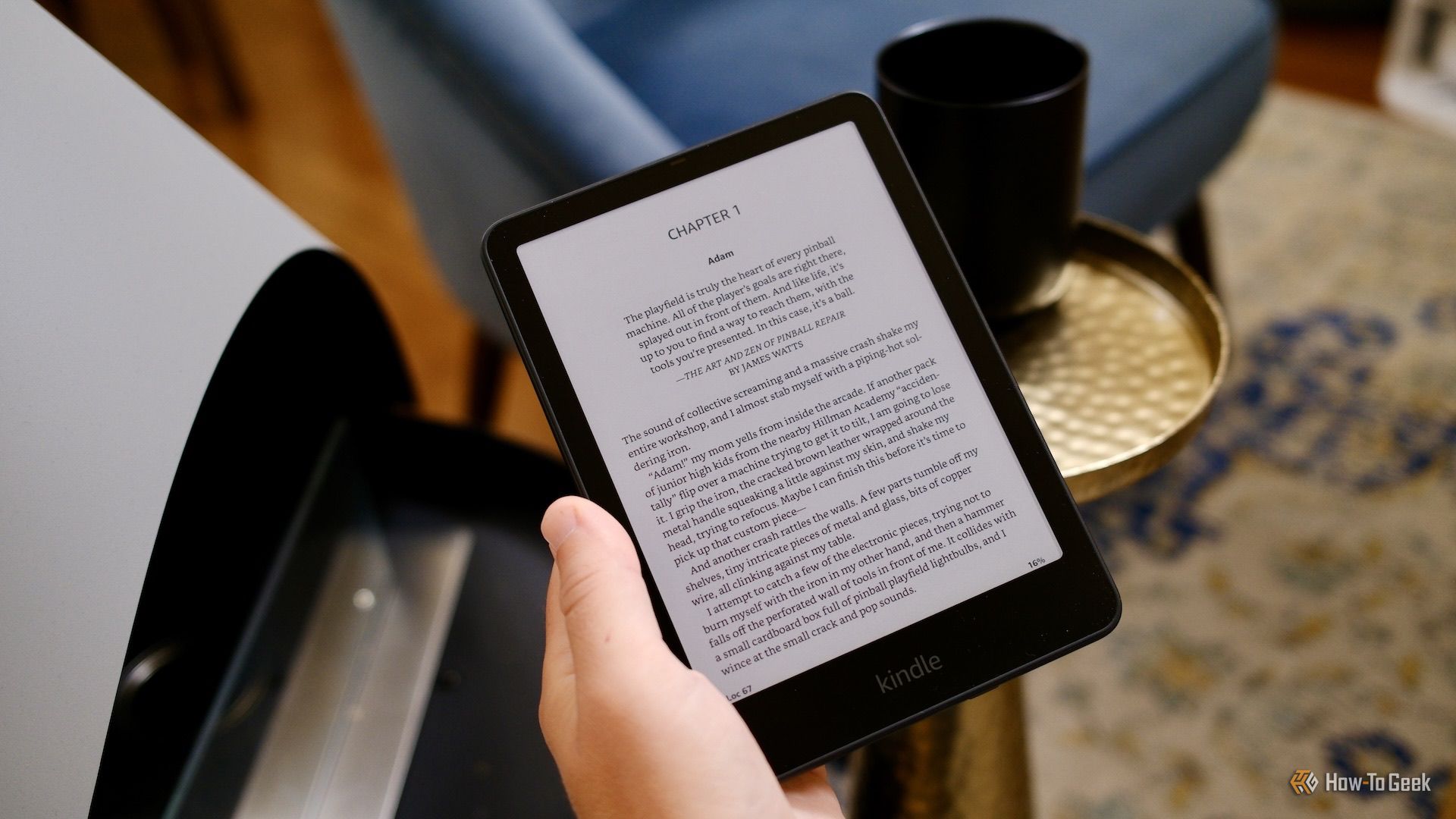 Text being shown on the Amazon Kindle Colorsoft.