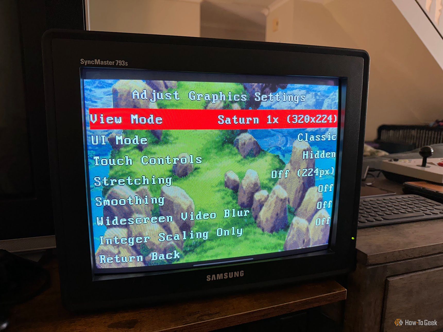 Lunar Silver Star Story Touch on a CRT via iPad.