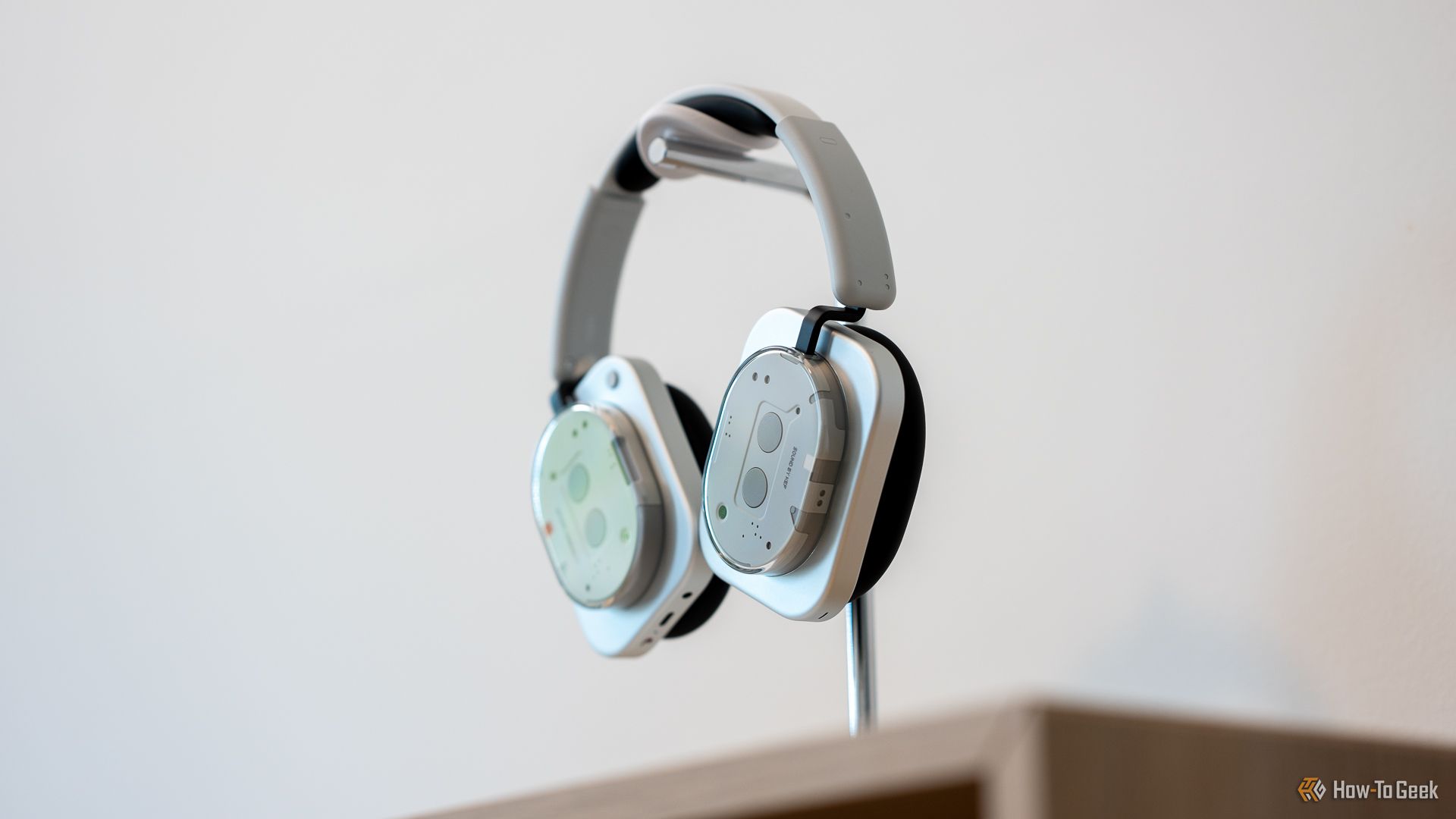 Nothing Headphone 1 resting on a stand.