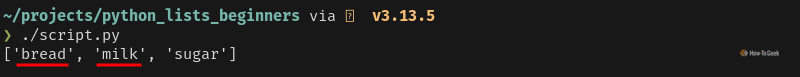 Python output that prints a single list, sorted alphabetically.-1