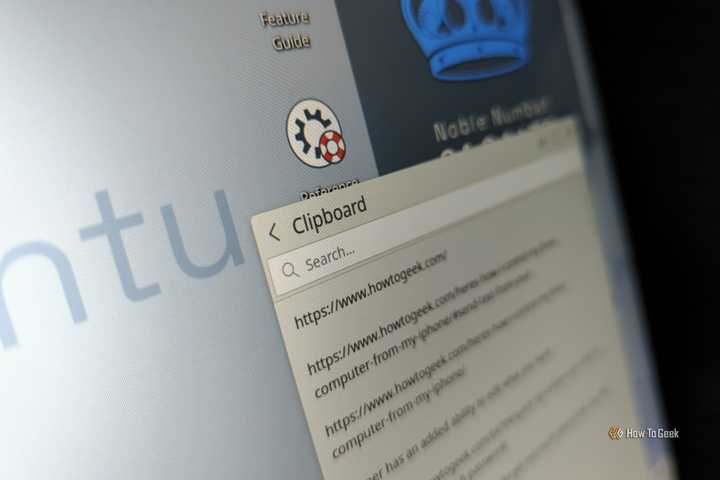 The Clipboard manager in KDE Plasma on a computer screen.