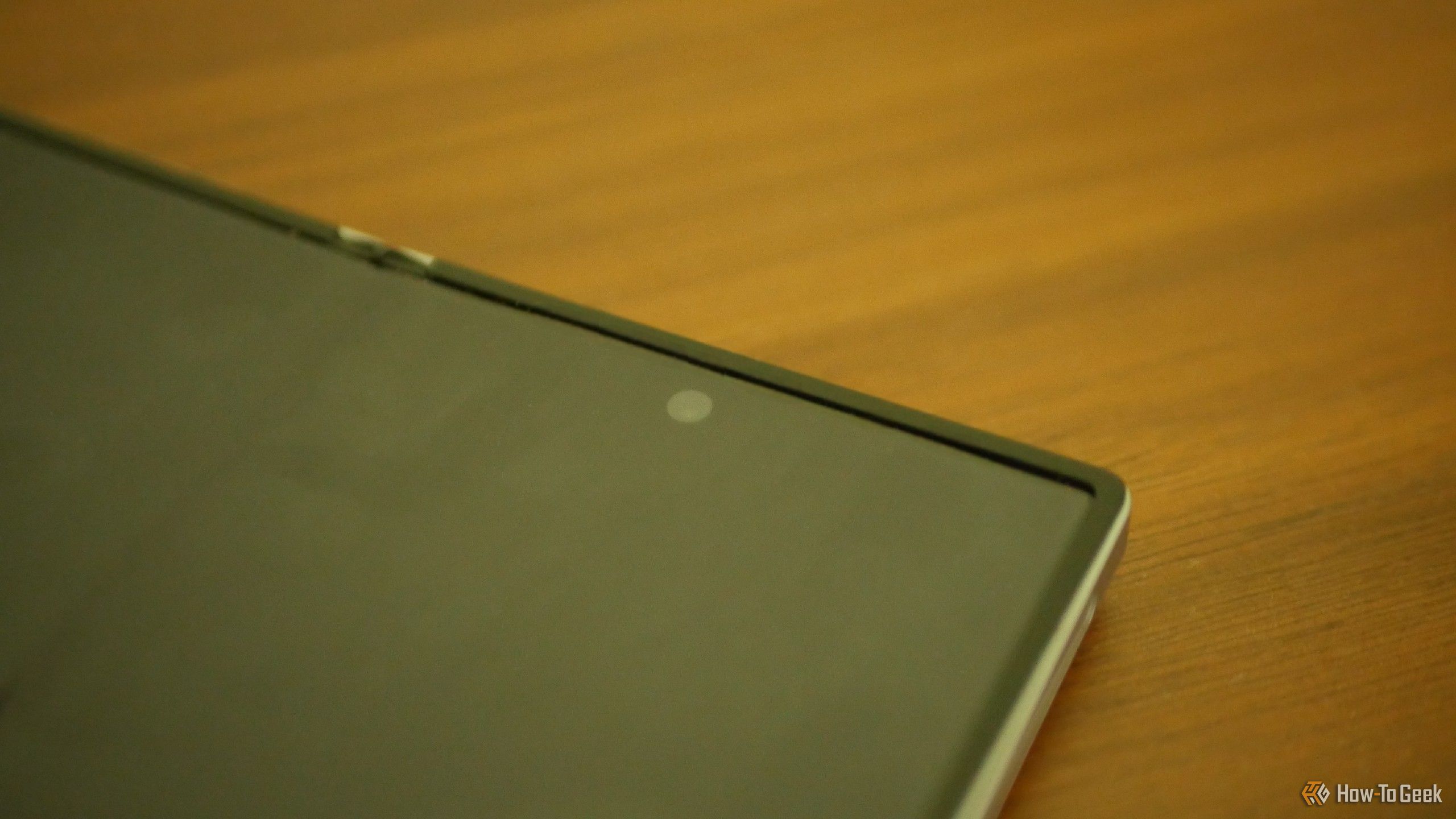 The under-display camera on a Samsung Galaxy Z Fold 6.